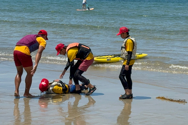 ライフセービング講習の様子